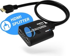 OREI 4K HDMI Splitter 1 in 2 Out 4:4:4 8-bit – HDCP 2.2, 18 Gbps, Black