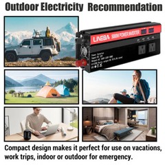 Car Truck RV Solar Power Inverter 5000W DC 12V to AC 110V Converter w/ LCD 4USB