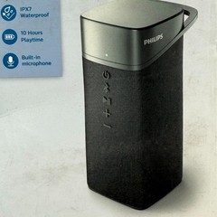 Philips TAS3505 Black 3000 Series Waterproof 10 Hours Playtime Bluetooth Speaker