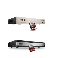ZOSI H.265+ 8CH/16CH DVR for Security Camera System 1080P Recorder with HDD