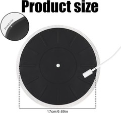 Turntable Platter Mat Black Rubber Silicone Design for Universal to All LP
