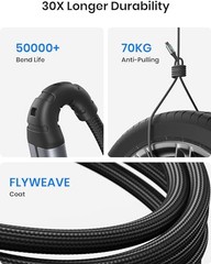 Iniu Usb C To Usb C Cable 240W Charging Type C Charger Cord Braided Usbc Cable