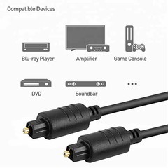 15FT Premium Digital Audio Optical Optic Fiber Cable Toslink SPDIF Cord 15 ft HD