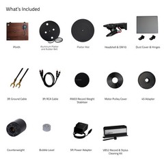 Fluance RT82 Reference Turntable with Record Weight and Vinyl Cleaning Kit