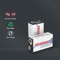 Tenergy PREMIUM 9V 250mAh NiMH Rechargeable Batteries & Charger Options Lot