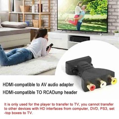 HDMI to 3 RCA AV Cable Adapter Audio Video Composite Converter HDTV DVD TV