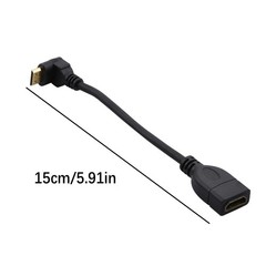 Mini HDMI Male to HDMI Female Cable 90 Degree 0.15M 1080P Full HD Lossless