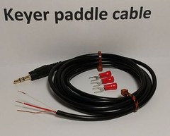 CW Keyer paddle Cable 6 feet 1/4″ (6.35mm) 1/8″ (3.5mm), STRAIGHT KEY Morse code
