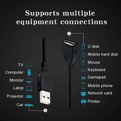 USB 2.0 Type A Male to Female Extension Signal Booster Cable 15FT 25FT 30 FT