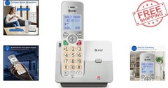 Compact EL1121 Cordless Landline Phone with Hands-Free Speakerphone & Quiet Mode