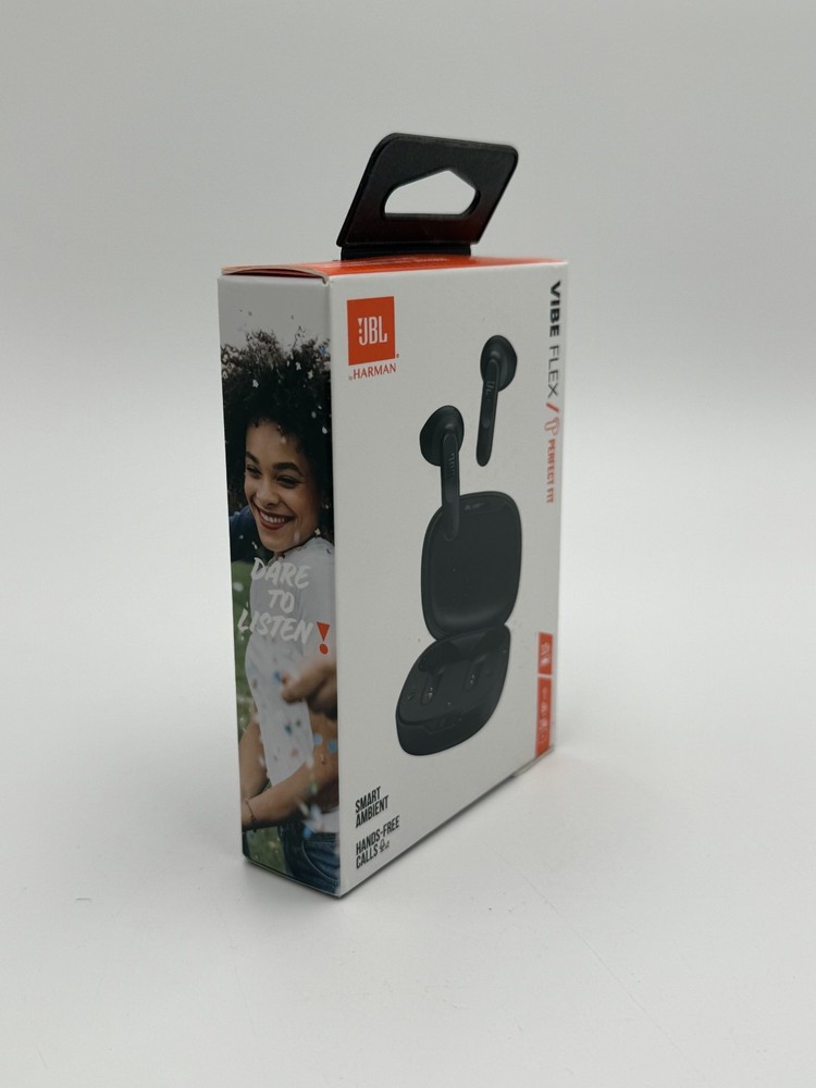 JBL Vibe Flex True Wireless Earbuds Bluetooth Headphones Deep Bass IP54 Black Ne