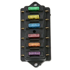 6 Way Blade Fuse Box Block Holder Boat Car Power Distribution Panel Board 1/2/5x