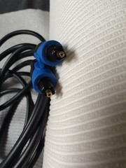 TOSLINK Male to Male Digital Optical Audio Cable, Black/Blue, 10ft