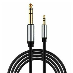 3.2ft/6ft/10ft, 1/4inch MONO (TS) to 3.5mm Audio/Guitar Male to Male Cable Black