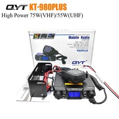 QYT KT-980Plus Car Radio VHF UHF Long Distance 50W Ham Radio Station + USB Cable