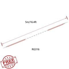 POBADY RG316 Coaxial Cable 16.4FT/5M Brown