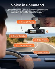4K Ultra HD Dash Cam with 3-Channel Recording & Night Vision (64GB Included)