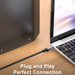J&D USB C to RCA Audio Cable, Braided Stereo Audio Converter Cord Type-C Male to