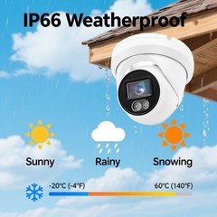 8MP PoE IP Full Color Night Vision Camera Outdoor/Indoor Metal Housing 2.8mm