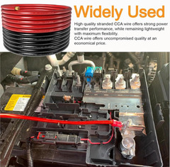 40FT 1/0 Gauge CCA Battery Cable w/ 20 Lugs & Heat Shrink for Amp Solar DC