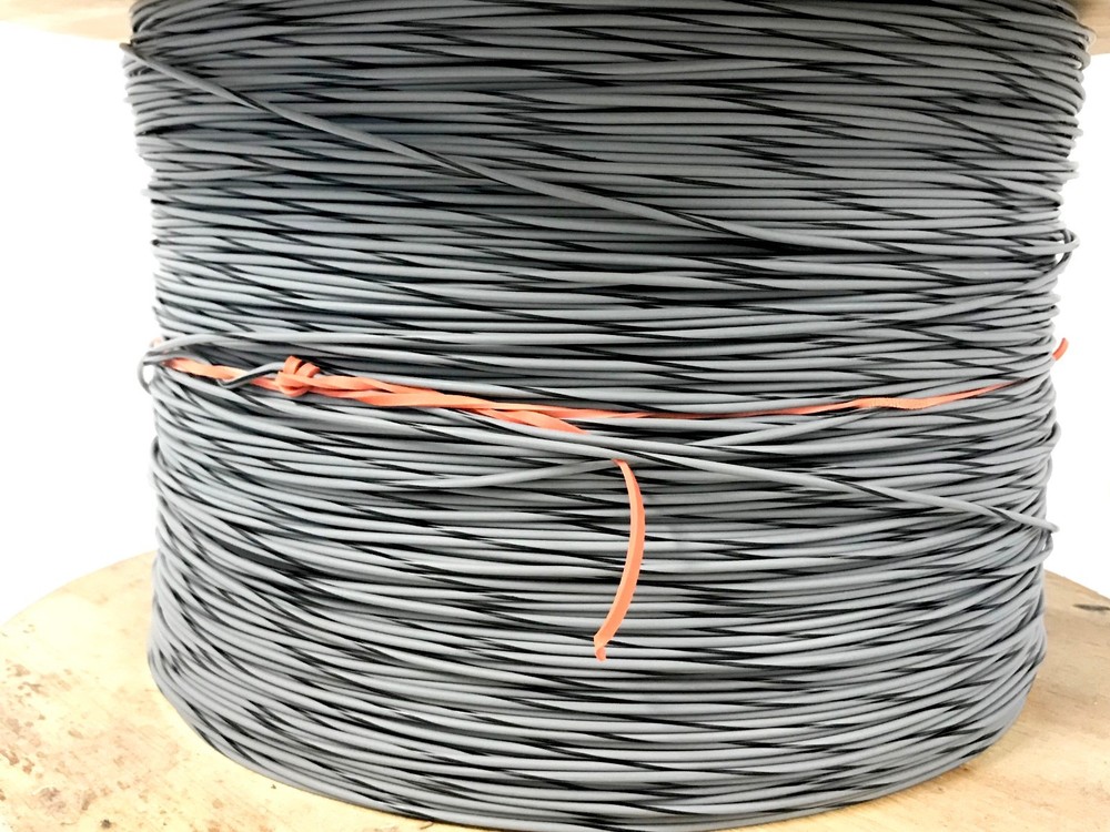 25′ AUTOMOTIVE PRIMARY WIRE 18 AWG HIGH TEMP GXL WIRE GRAY W BLACK STRIPE