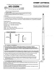 COMET HFJ-350M HF 40/30/20/17/15/12/10/6M BNC Telescopic Antenna