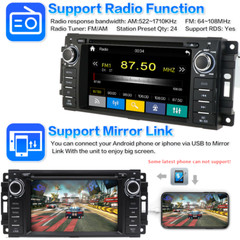For Jeep Wrangler Unlimited 2007-2015 Car CD DVD Stereo CarPlay GPS Navi camera
