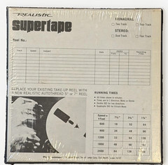 Realistic Supertape Reel – Reel Tape 1800 ft 7″ Reel 1.0 mil NOS Sealed Free S&H