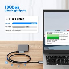 DCHAV 1.5ft 90 Degree USB C Cable 100W 4K Video Output Fast Charging 10Gbps Data