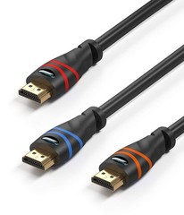 4K HDMI Cable 6FT- 3 Pack, (8K 60Hz HDR, HDCP 2.3, High Speed 48Gbps)