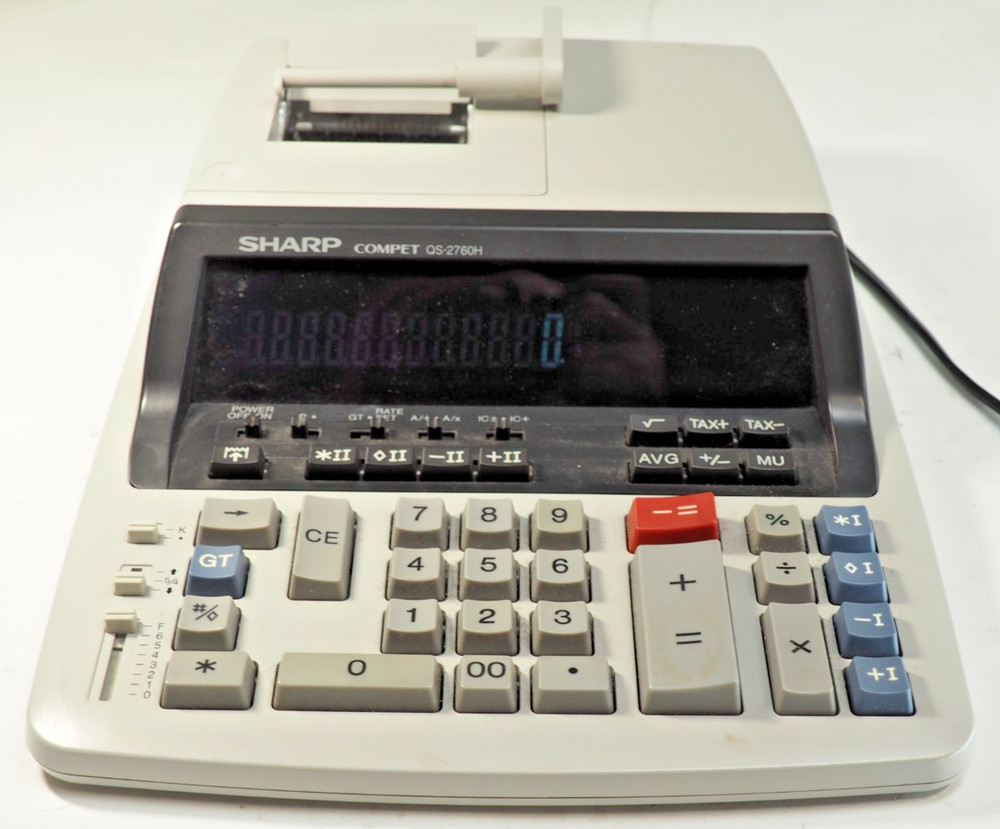 Sharp Compet QS-2760H Printer Calculator Desktop Machine