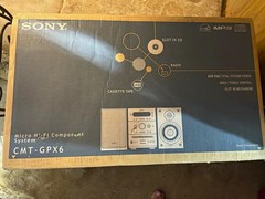 Sony CMT-GPX6 Micro Hi-Fi MP3-CD Component System Silver New in Box with Remote