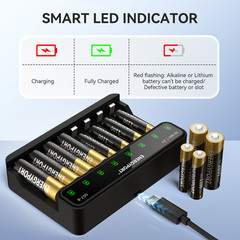 Lot AA AAA Rechargeable Batteries 2800mAh 1100mAh 1.2V/ NI-MH LCD Smart Charger