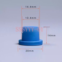 100PCS NEW Butyl Rubber Stopper 20mm Blue Anaerobic Tube Stopper Test Tubes