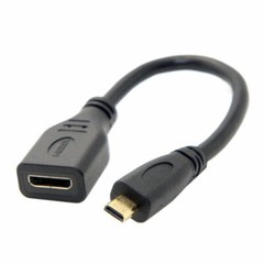 2 Packs of Micro HDMI Type D Male To HDMI Type A Female Cable Adapter Converter