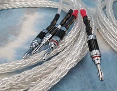 Maze Audio Braided Litz Speaker Cable Pair 10ft BI-WIRE Silver Plated Audiophile