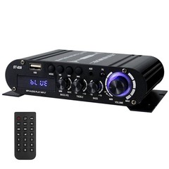 Bluetooth 5.0 Stereo Audio Receiver Amplifier 2.1 Channel Hi-Fi Amp &USB/RCA/AUX
