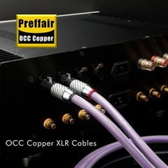 Pair XLR Cable OCC Copper Silver Plated 3pin XLR Balanced Connector Audio Cable