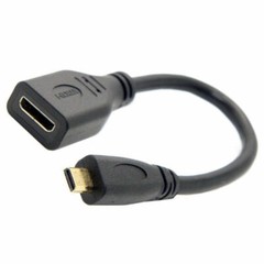 2 Packs of Micro HDMI Type D Male To HDMI Type A Female Cable Adapter Converter