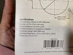 Radio Shack 500mA DC Meter Tester Panel-Mount