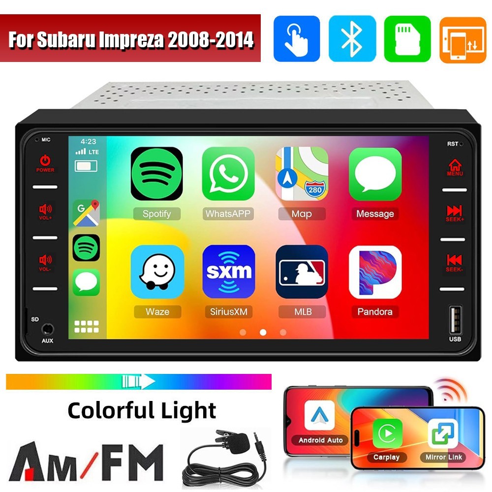 For Subaru Impreza 2008-2014 Apple CarPlay GPS Car Stereo Radio Bluetooth Player