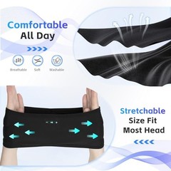 Sleep Headphones Bluetooth 6.0 Headband, 3-IN-Sleeping Headband 1 Black