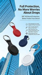[4 Pack Family Set] Case Compatible with AirTag Holder Black/White/Blue/Red