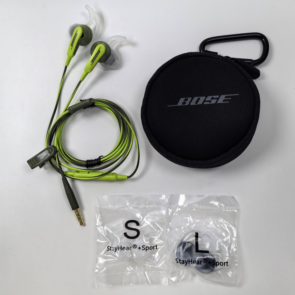 Bose SoundSport In-Ear Wired Headphones 3.5mm Jack Sport Earphones – Green
