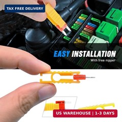 Nilight 120Pcs Blade Fuses Assortment 5, 7.5, 10, 15, 20, 25, 30 AMP Regular Min