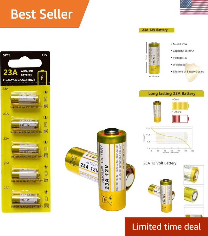 23A 12 Volt Battery A23 Battery- Long Lasting 23A 12V Batteries for Doorbells…