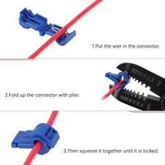 60/480Pcs T-Taps Wire Terminals Connectors Insulated 22-10 AWG Quick Splice Kit