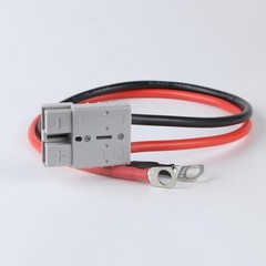 2Pcs 8AWG Cable with 50A Connector for Battery, M8 Terminal, Pack 1.64 FT