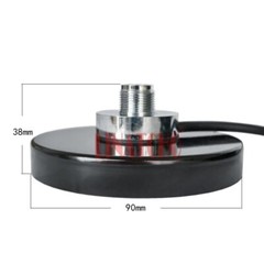 Super Diameter 90MM Round SO239 Socket Jack Magnetic Car Antenna Base Mount SMA