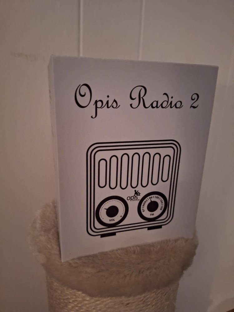 Opis Radio 2 Cherry Wood FM Radio Bluetooth Speaker w/ Micro SD Slot & USB Port
